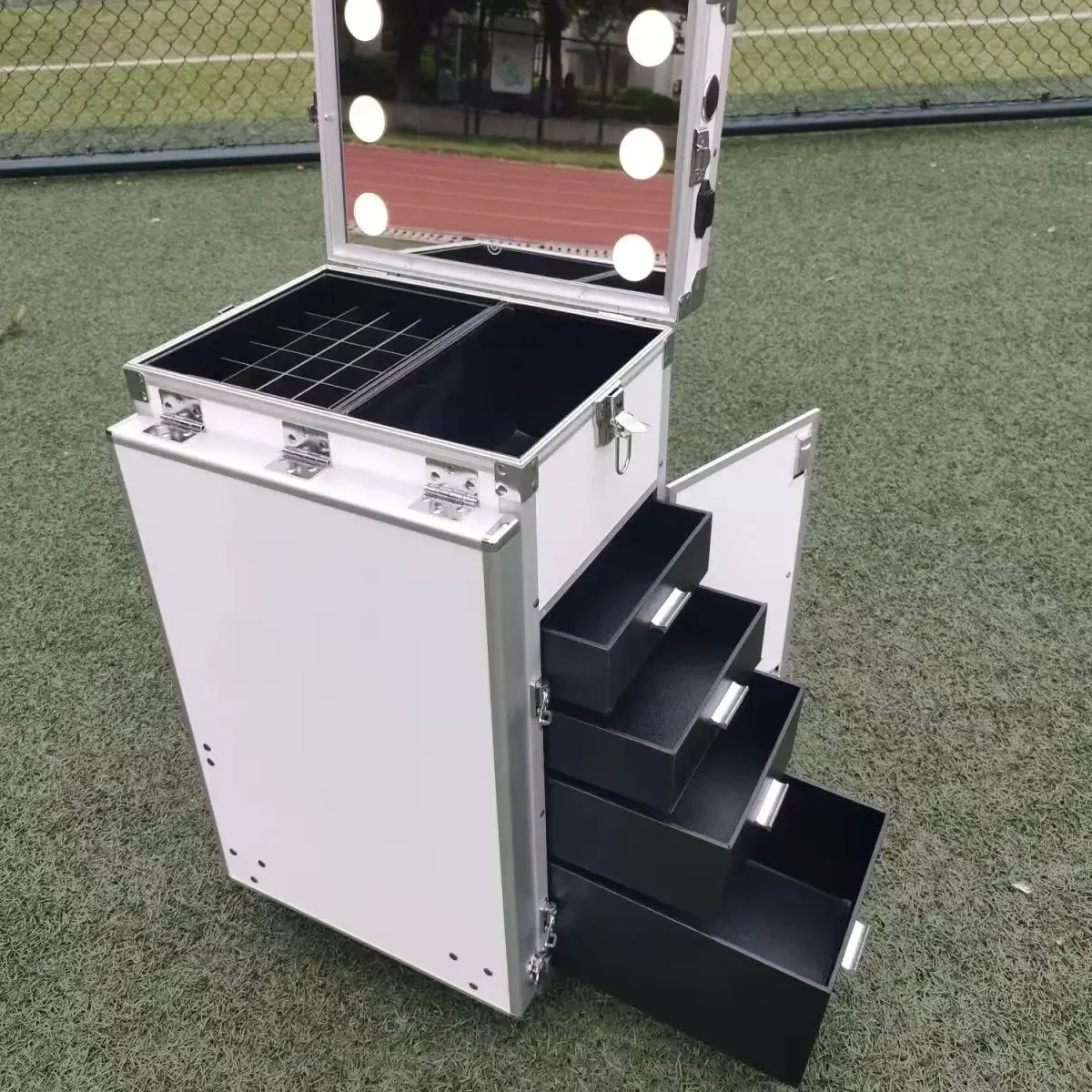 Tragbarer Schönheitssalon-Möbel-Schreibtisch, Maniküretisch und Stuhl-Set, Nail Tech Art Table