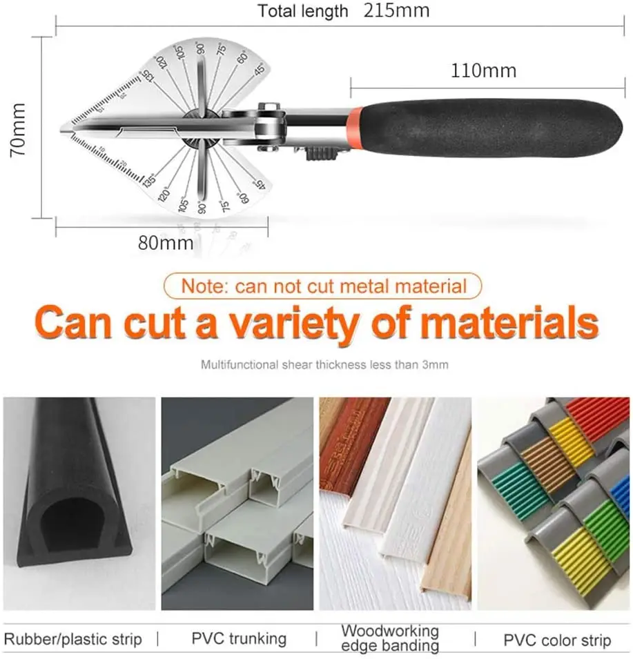Đa Góc Vát Kéo Góc Cắt 45-135 Độ Góc Mitre Siding Dây Ống Cắt Với 10 Thay Thế lưỡi Dao Và Cờ Lê