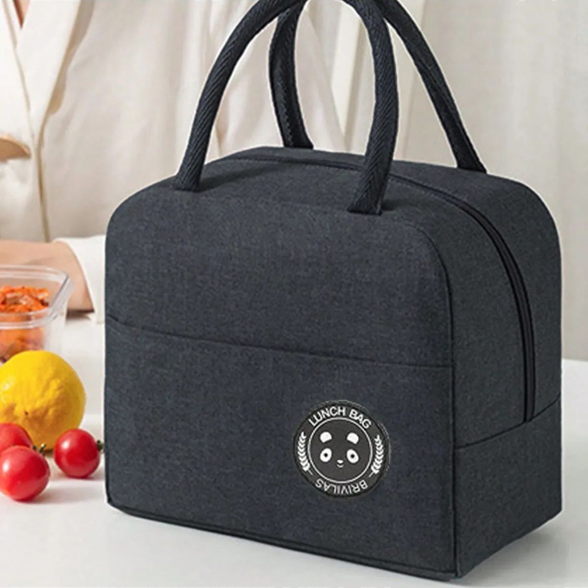 1 borsa termica per il pranzo, borsa per il pranzo portatile per studenti addensata