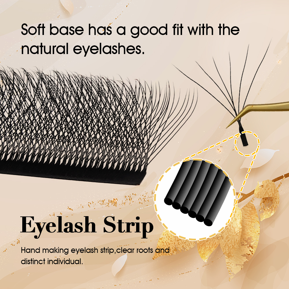 MASSCAKU 3D 6D 8D W Shape Lashes Global Wholesale Eyelash Clusters Easy Fan Volume Wispy Fake Lash Premium Dense Cilia Supplier