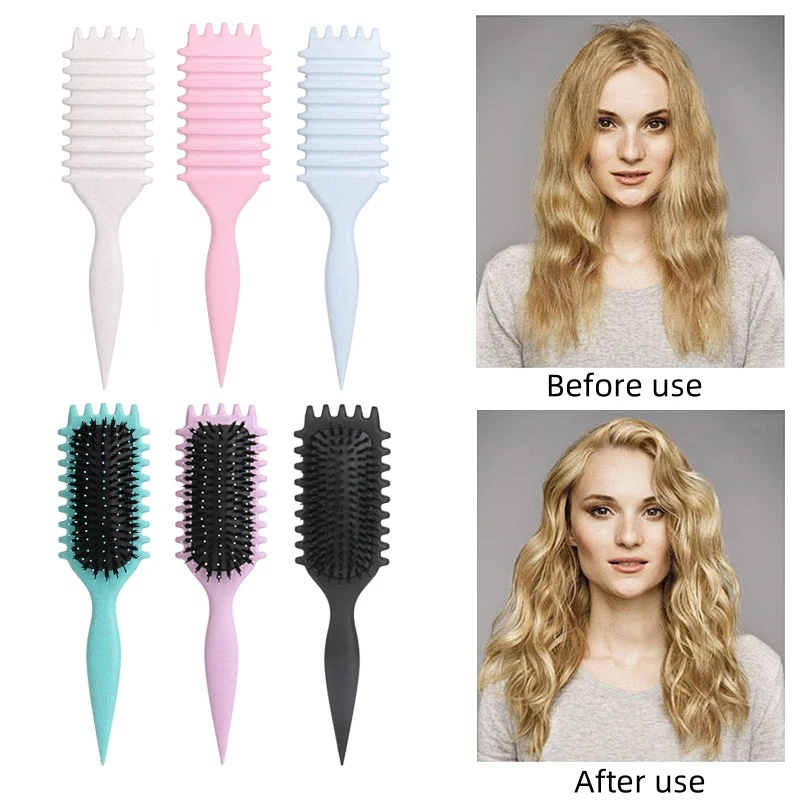 Cepillo para peinar el cabello rizado, cepillo para peinar y dar forma a los rizos de hombres y mujeres, herramientas para reducir el tirar