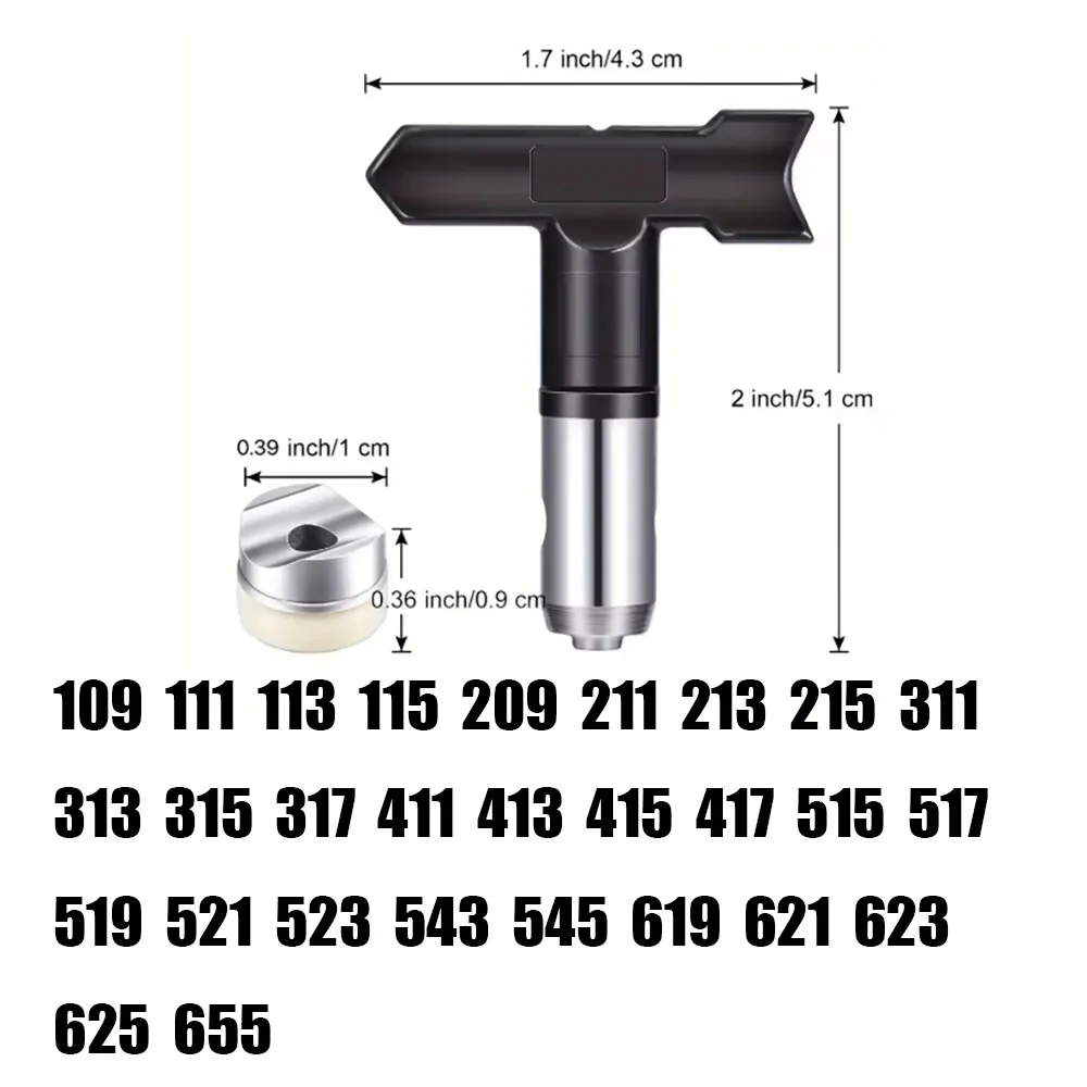 1PCS Spray Head, Reversible Airless Nozzle, Black, Suitable For Airless Sprayer