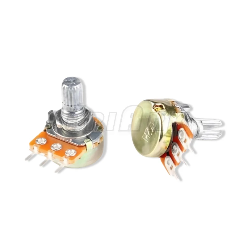 5 unids/lote WH148 3Pin15mm 1K 2K 5K 10K 20K 50K 100K 250K 500K 1M Ohm potenciómetro giratorio cónico lineal resistencia B1K B5K B10K B200K