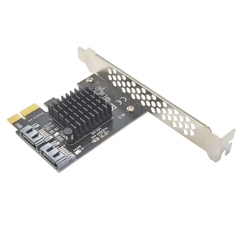 Tarjetas PCI-E SATA 1X 4X 8X 16X PCI-E PCI Express a SATA 3,0 placa adaptadora de expansión SATA III de 2 puertos de 6Gbps con chip ASMedia 1061