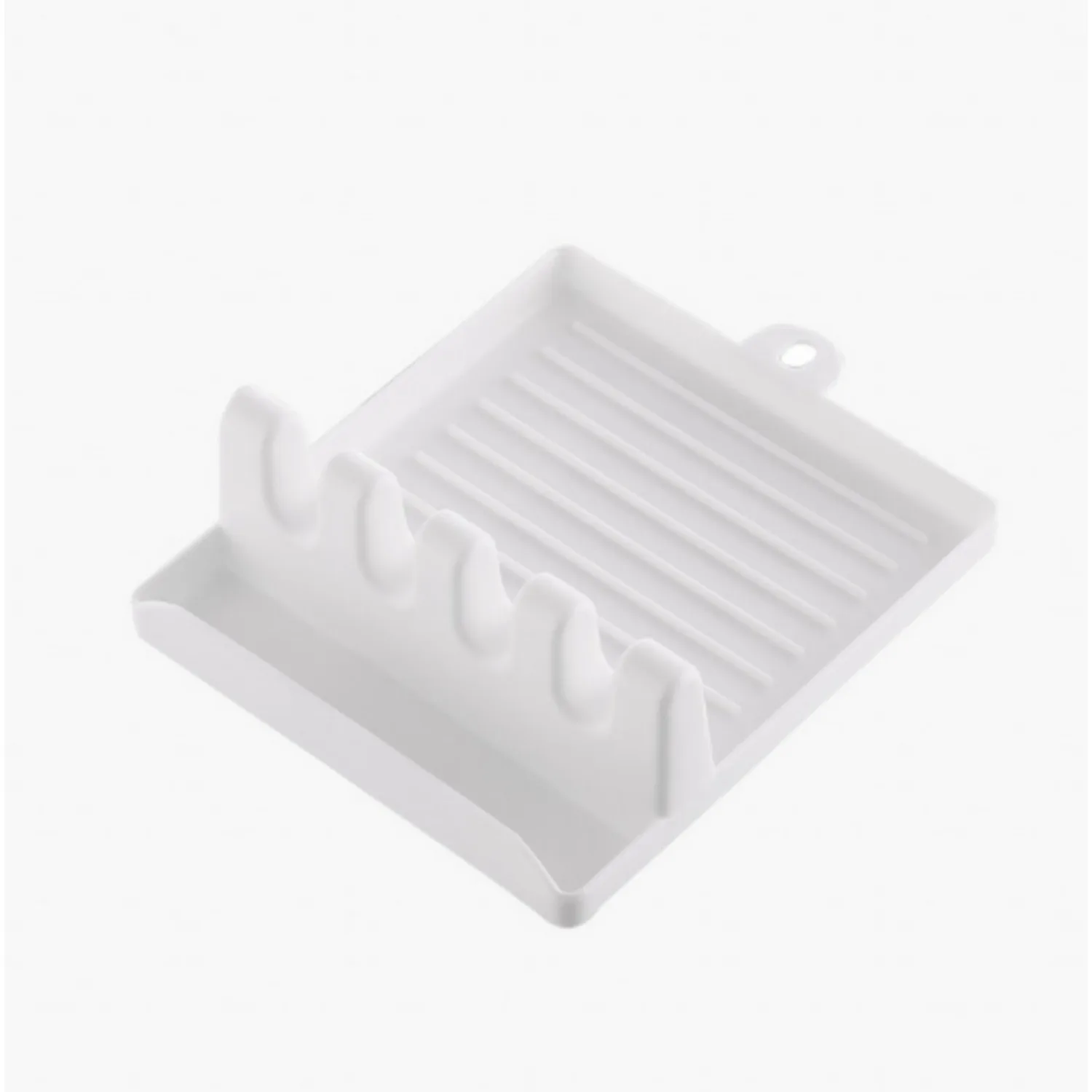 1Pc Kwast Rest Houder Wit Plastic 4 Slots Schilderijen Borstels Rustten Lekbak Pad voor Aquarel Olie Acryl schilderen