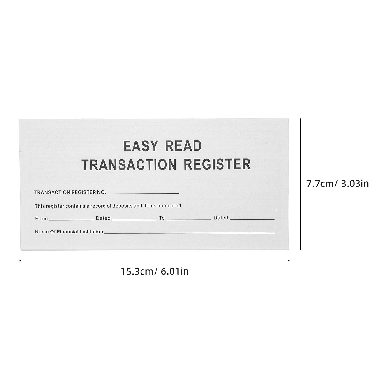Finanzregister-Scheckheft, großer Aufdruck, tragbares Scheckmanagement-Tagebuch, Ausgaben-Tracker, Budgetierungs-Notizbuch