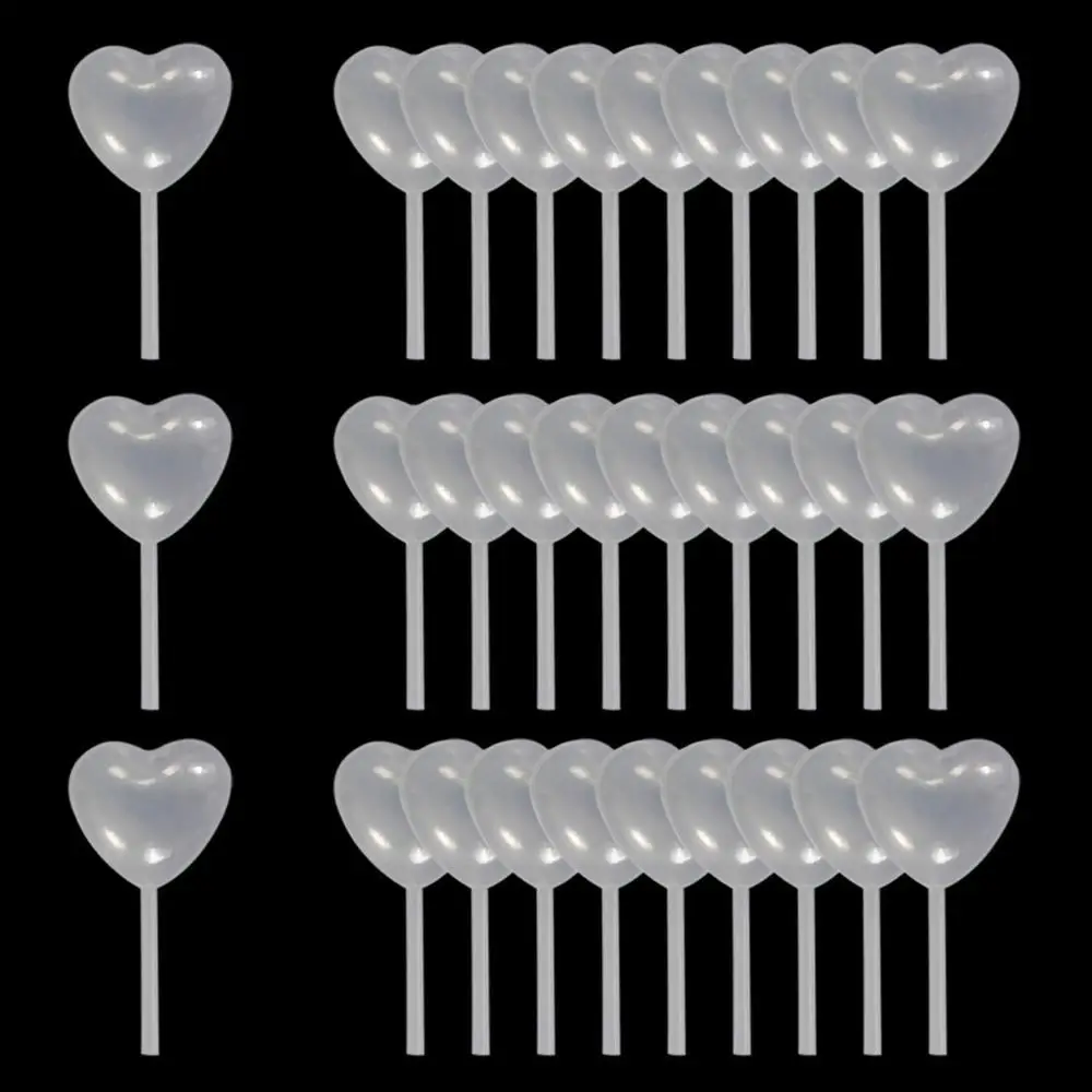 50 unids/lote 4ml forma de corazón pipeta líquida Droppe Pasteur para magdalenas Chocolate fiesta de cumpleaños y decoración navideña