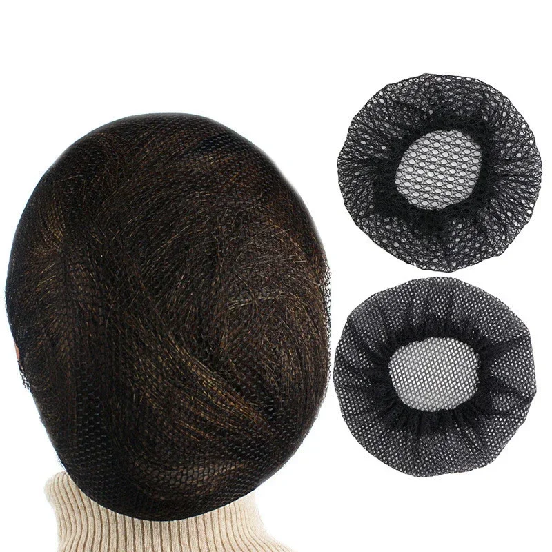 5 unids/bolsa de Color negro, redes invisibles para el cabello, gorro de peluca de encaje, conjunto de cabeza de red fina para accesorios para el cabello y dormir o trabajar