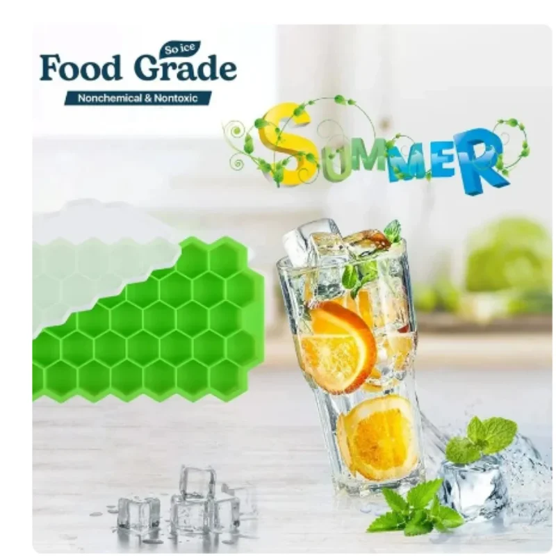 1pcs Honeycomb 37 Lattice Cube Tray Maker Without Lid DIY Ice Mold