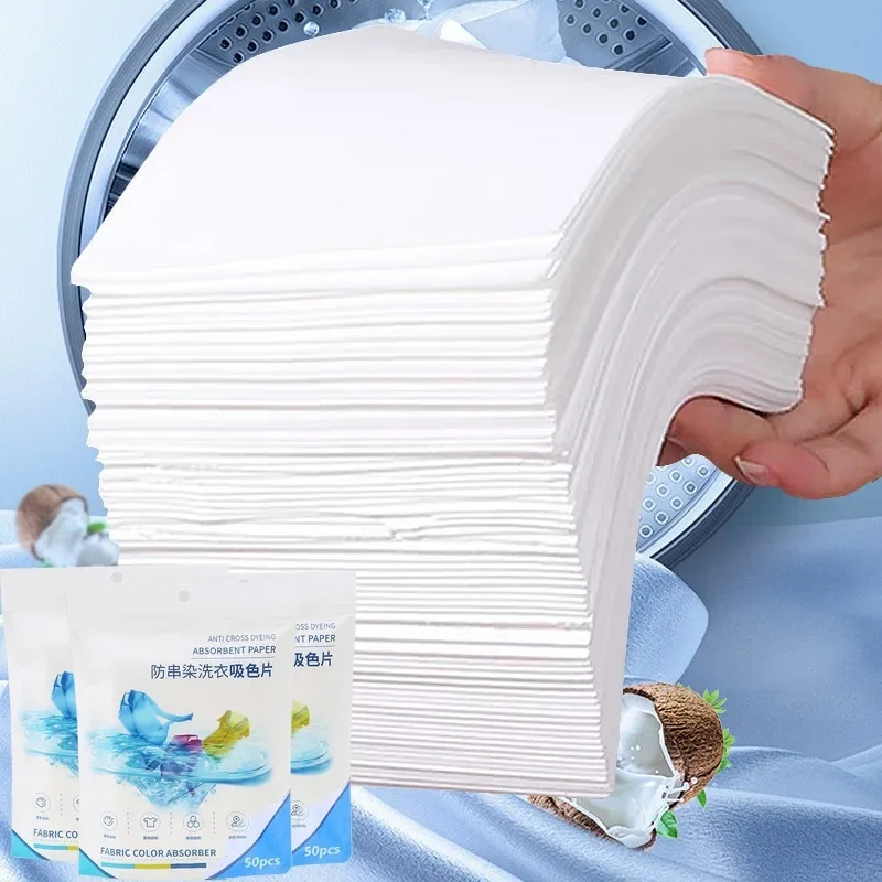 Anti-Staining Laundry Tablets Laundry Paper Clothes Sheets Anti-String Mixing Color Absorption Washing Household Merchandises