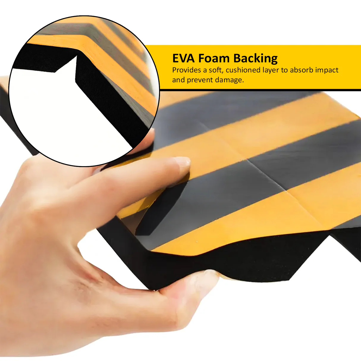 Nicoman Reflective Corner Guard, EVA Foam Reflective Wall Edge Corner Protector Car Garage Door Bumper Guard Pad