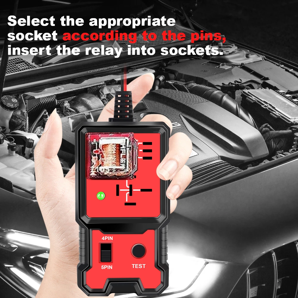 รถรีเลย์เครื่องทดสอบเครื่องทดสอบแรงดันไฟฟ้า Universal 12V รถแบตเตอรี่ Checker ยานยนต์อิเล็กทรอนิกส์เครื่องทดสอบรีเลย์ไฟ LED