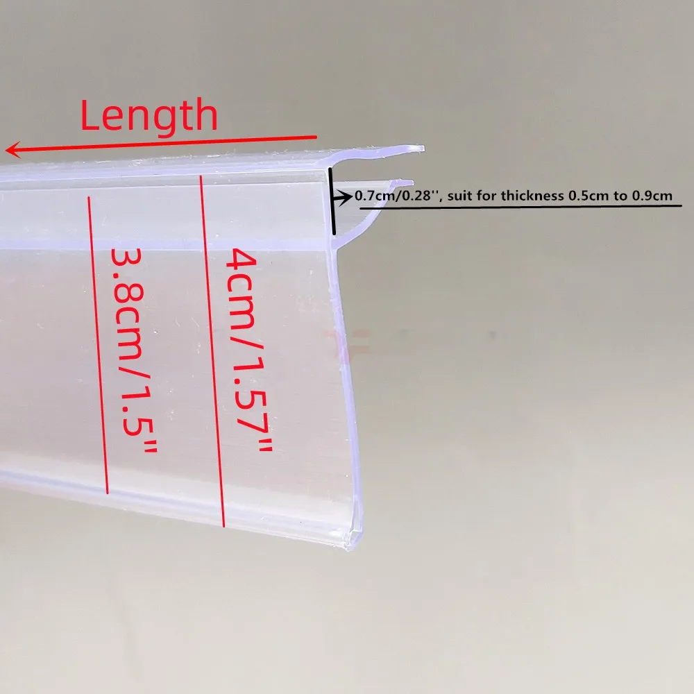 50pcs Short Plastic Label Display Clip Holder Price Tag Card List Data Strip for Supermarket Glass Board Shelf