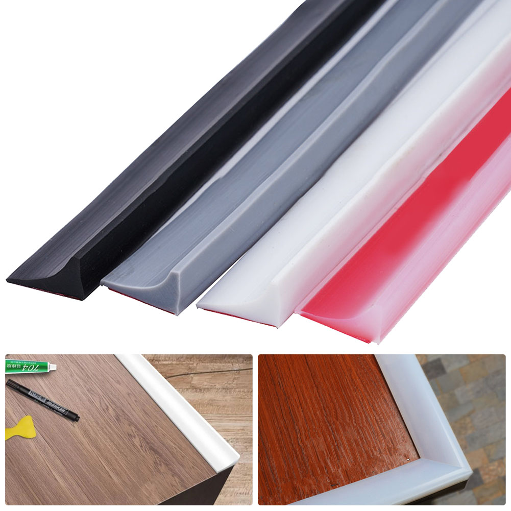 Tira de barreira de água de retenção do banheiro borracha silicone chuveiro barreira rolha de água cozinha separação seca e molhada tira de vedação