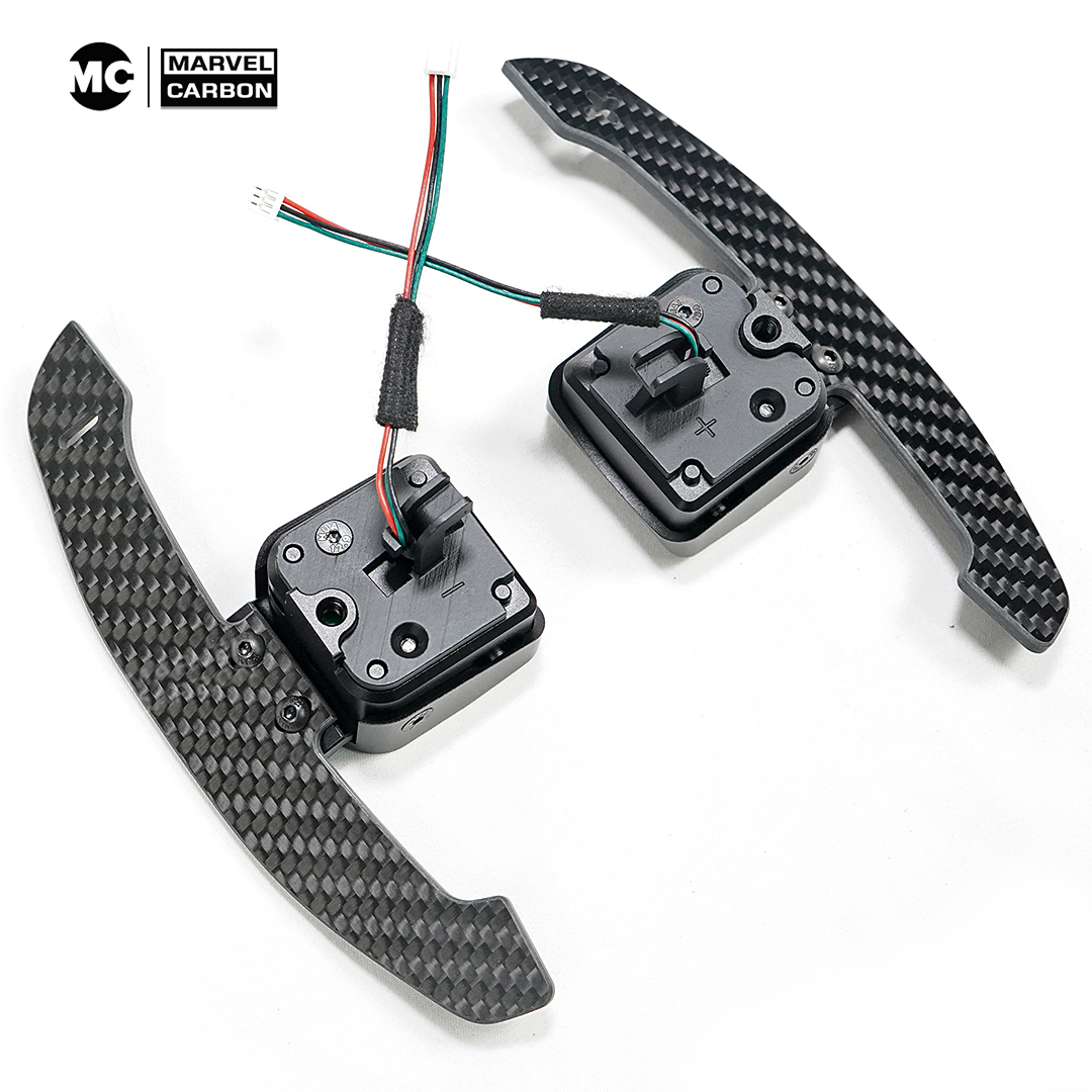 Kompatibel Audi Seri A: 1 ,2 ,3 ,4 ,5 ,8 seri: Q2-8 s1-5 Shifter geser roda kemudi magnetik serat karbon