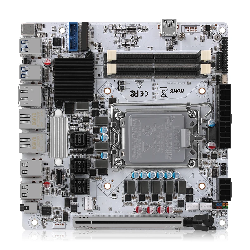 Версия обновления материнской платы Q670-8Bay NAS Mini ITX, LGA1700 поддерживает процессоры поколения Intel 12-14