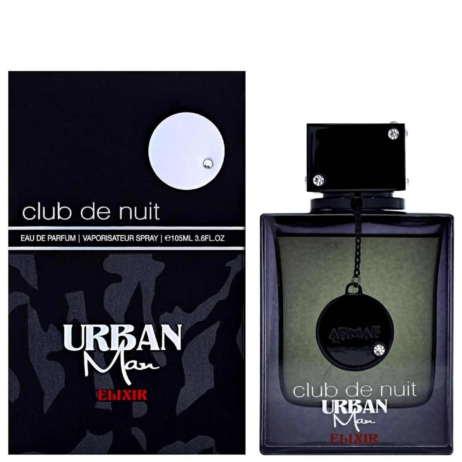 Armaf Club De Nuit Urban Man Elixir for Men Eau de Parfum Spray, 3.6 Ounce Ideal For Gitf