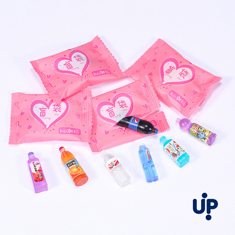 Random Style Bag Miniature Food Toy Mini Model Toys Simulation Supermarket Snacks Drinks Wine Bottles Jewelry Small Ornaments
