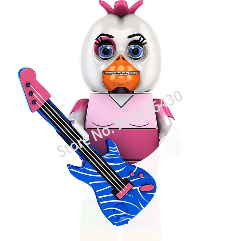 WM6074 WM6097 ミニレンガ FNAF ゲームフィギュアチカボニーフォクシーフレディベアナイトメアボーイスケルトンスリラーアセンブリおもちゃギフト
