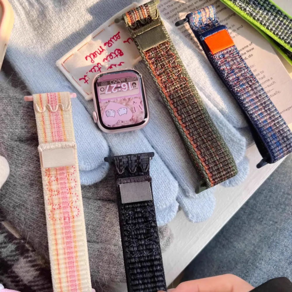 สายนาฬิกา Apple Watch ขนาด 49 มม. 45 มม. 44 มม. 46 มม. 41 มม. 42 มม. แบบไนลอน Sport Loop สำหรับ iWatch 11 10 9 8 7 6 5 4 3 se Ultra 2 3