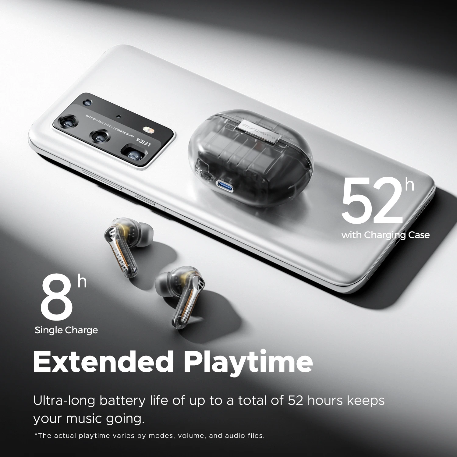 Auriculares inalámbricos SoundPEATS Capsule3 Pro con alta resolución y LDAC, auriculares híbridos ANC Bluetooth 5.3 de 43 dB con 6 micrófonos, total de 52 horas