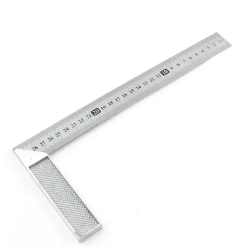 250/300mm Aluminum Handle with Stainless Steel Scale Right Measuring Angle Square Ruler