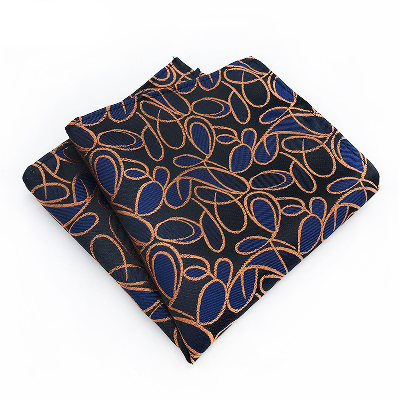 Khăn Tay Người Phù Hợp Với Phụ Kiện Cao Cấp Túi Ô Vuông Họa Tiết Paisley Vintage Hanky Lụa Tay Dành Cho Nam Màu Xanh Trắng Ngực Khăn