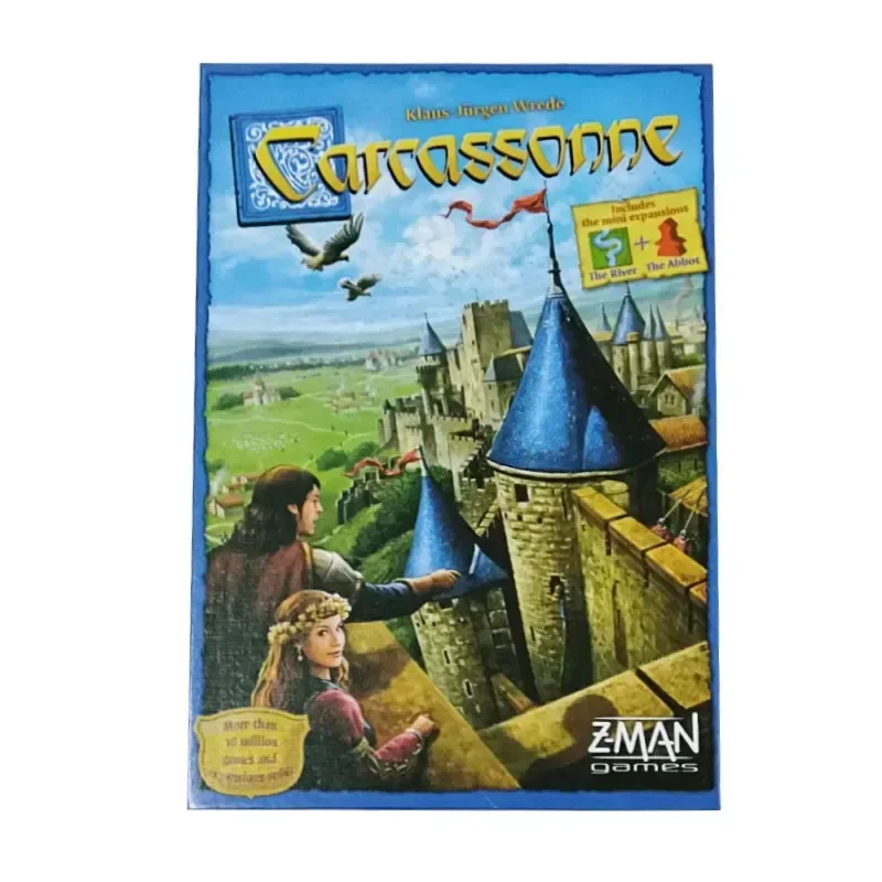 Carcassonne Winter Edition เกมกระดาน 2-5 ผู้เล่นสําหรับครอบครัว/ปาร์ตี้/ของขวัญที่ดีที่สุดของขวัญตลกกระเบื้อง-ตําแหน่งเกมเกมกระดาน