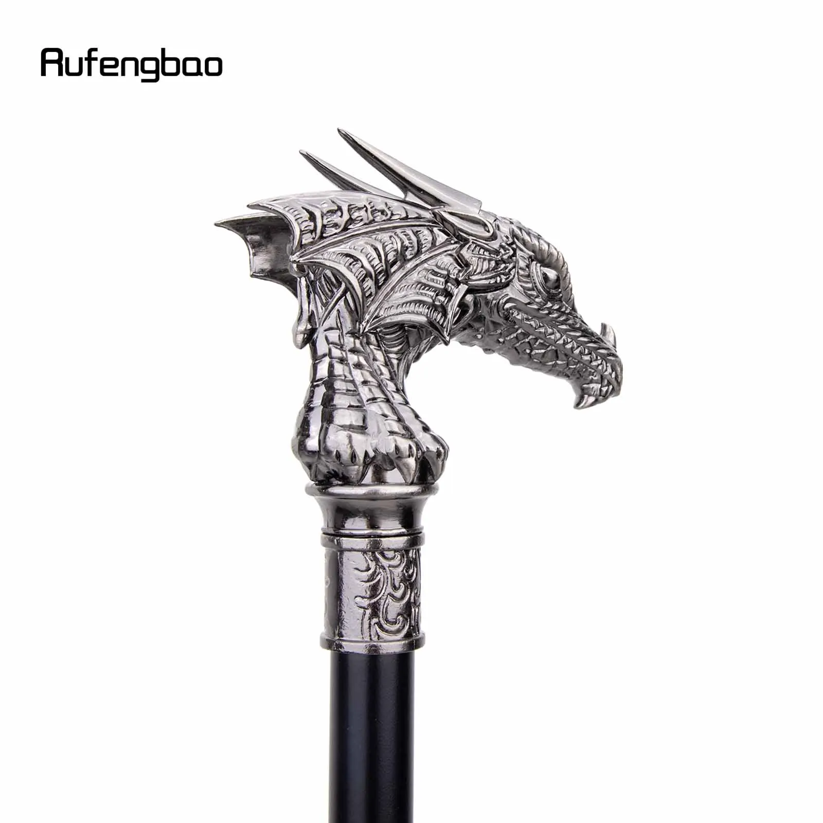 Bengala de cabeça de dragão com placa escondida, autodefesa, moda, bastão, cosplay, bastão de crosier, 93cm