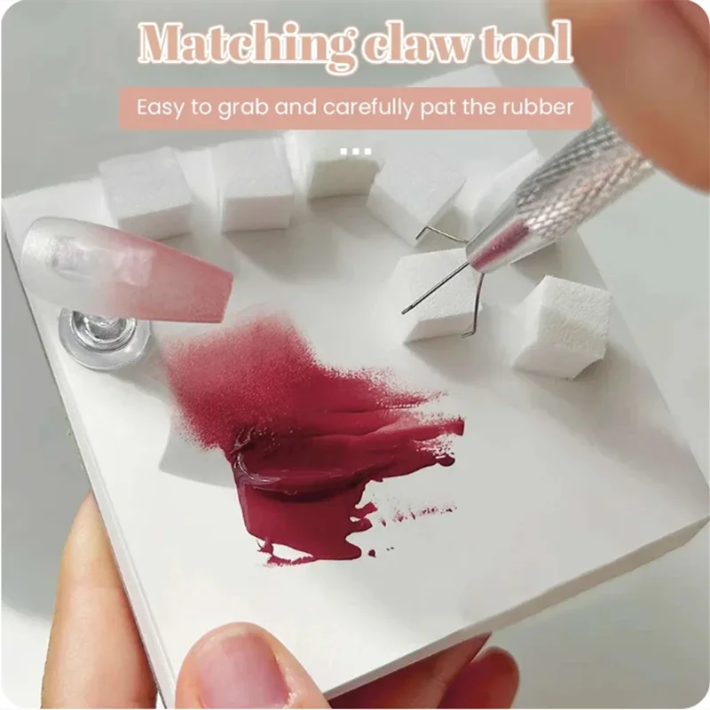 50 szt. Gąbki gradientowe zdobienie paznokci stempel narzędzia do polerowania żelowego Gradient kolorów pędzel brokat w proszku do akcesoria do Manicure