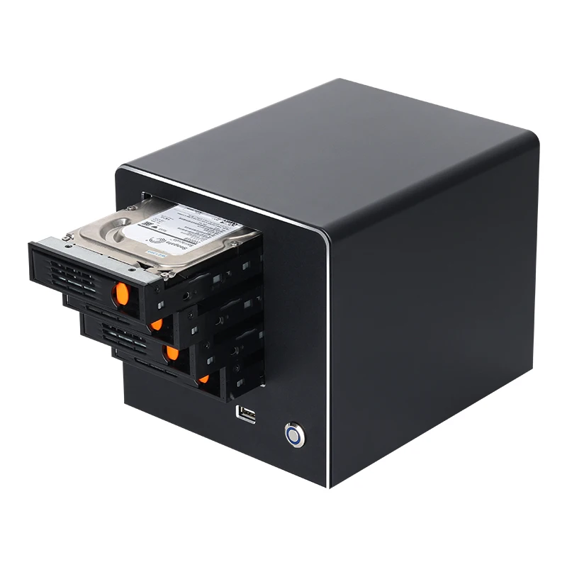 XCY X108 NAS 4/6/8 Bay 2,5/3,5 pulgadas SATA HDD Intel N150 DDR5 M.2 NVMe SSD 10G Ethernet tipo C Windows11 Linux RAID FreeNas