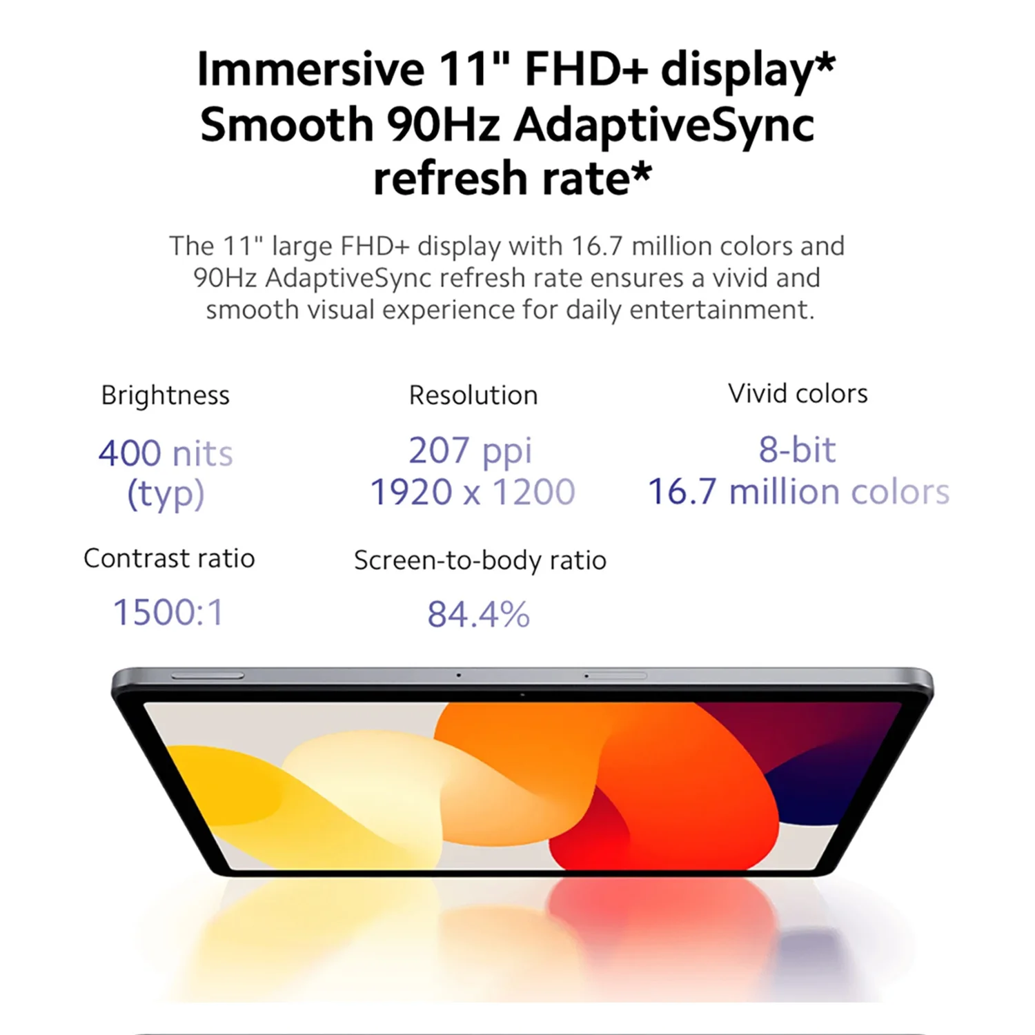 Xiaomi Redmi Pad SE 11" 4+128GB WIFI Global Version Snapdragon® 680 5MP Front Camera 8000mAh AI Face Unlock Quad Speaker 33W