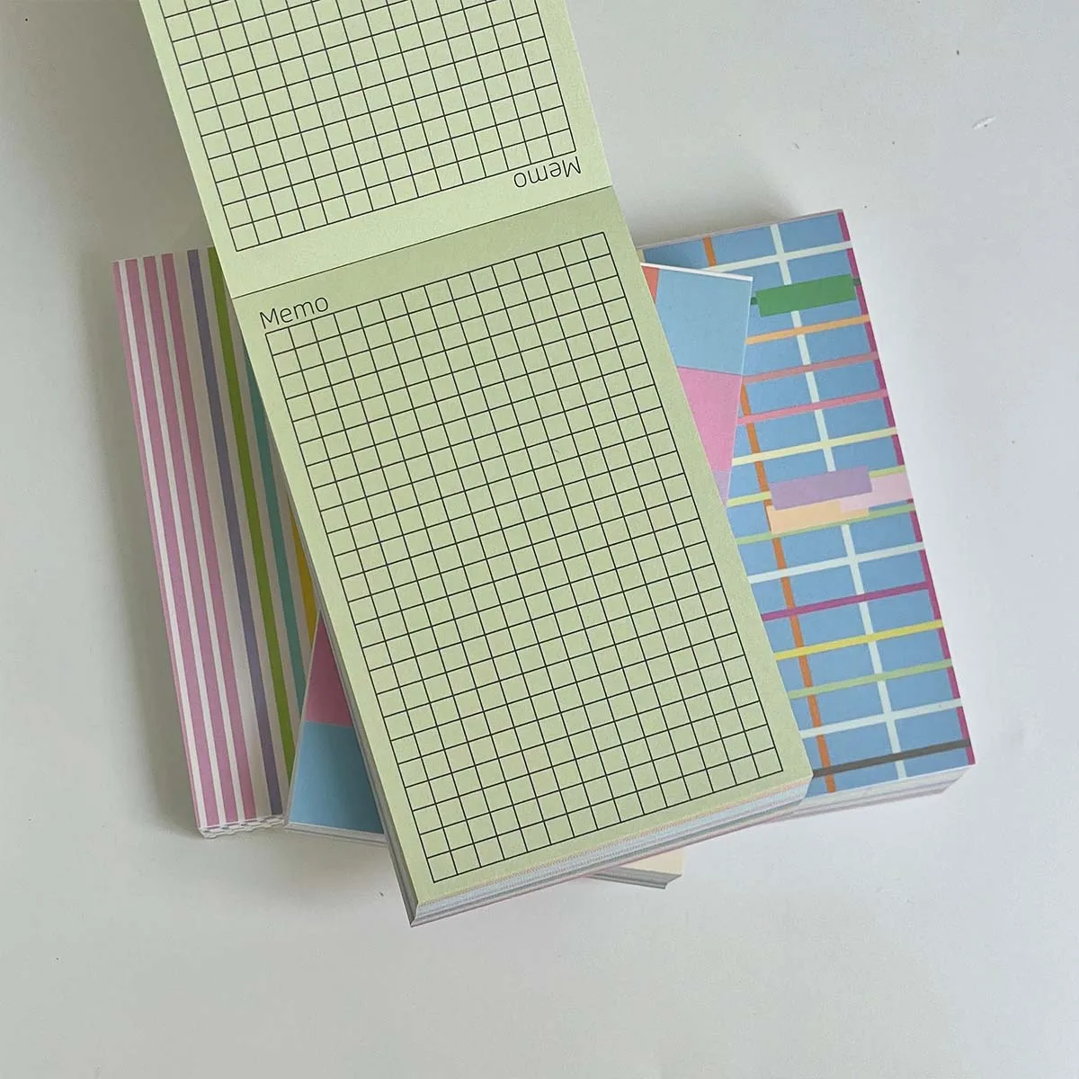 120 Sheets Memo Pad M5 Tearable Notepad No-Sticky Memo Block for Scrapbooking&Journaling Colorful Notes for notes Rainbow Deco