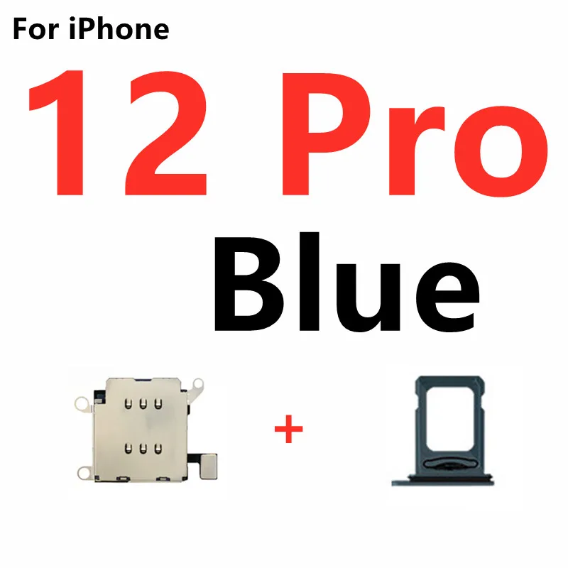 Dual Sim Đầu Đọc Thẻ Cổng Kết Nối Cáp Mềm Nơ Cho iPhone 12 Pro Max Khay Sim Khe Đựng Linh Kiện Thay Thế