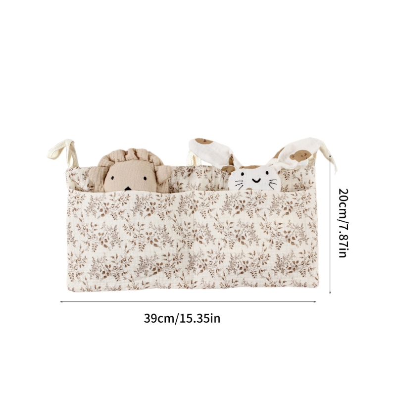 Baby Cribs Storage Bag Baby Bedside Hanging Storage Bag Cotton