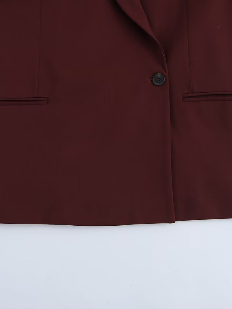 NLZGMSJ 2025 Frühling frauen Büro Blazer Solide Taschen V-ausschnitt Langarm Single Button Blazer Mode Outwears