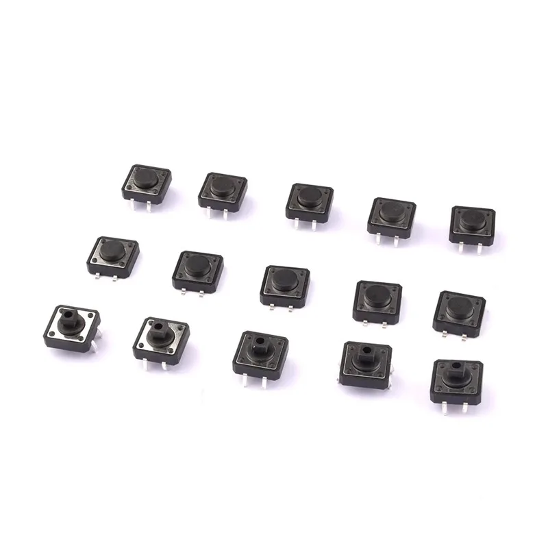 125Pcs Assorted Micro Push Button Tact Switch Kit - 25 Types, Including Reset & Mini Leaf Switches, SMD/DIP 2*4 3*6 4*4 6*6