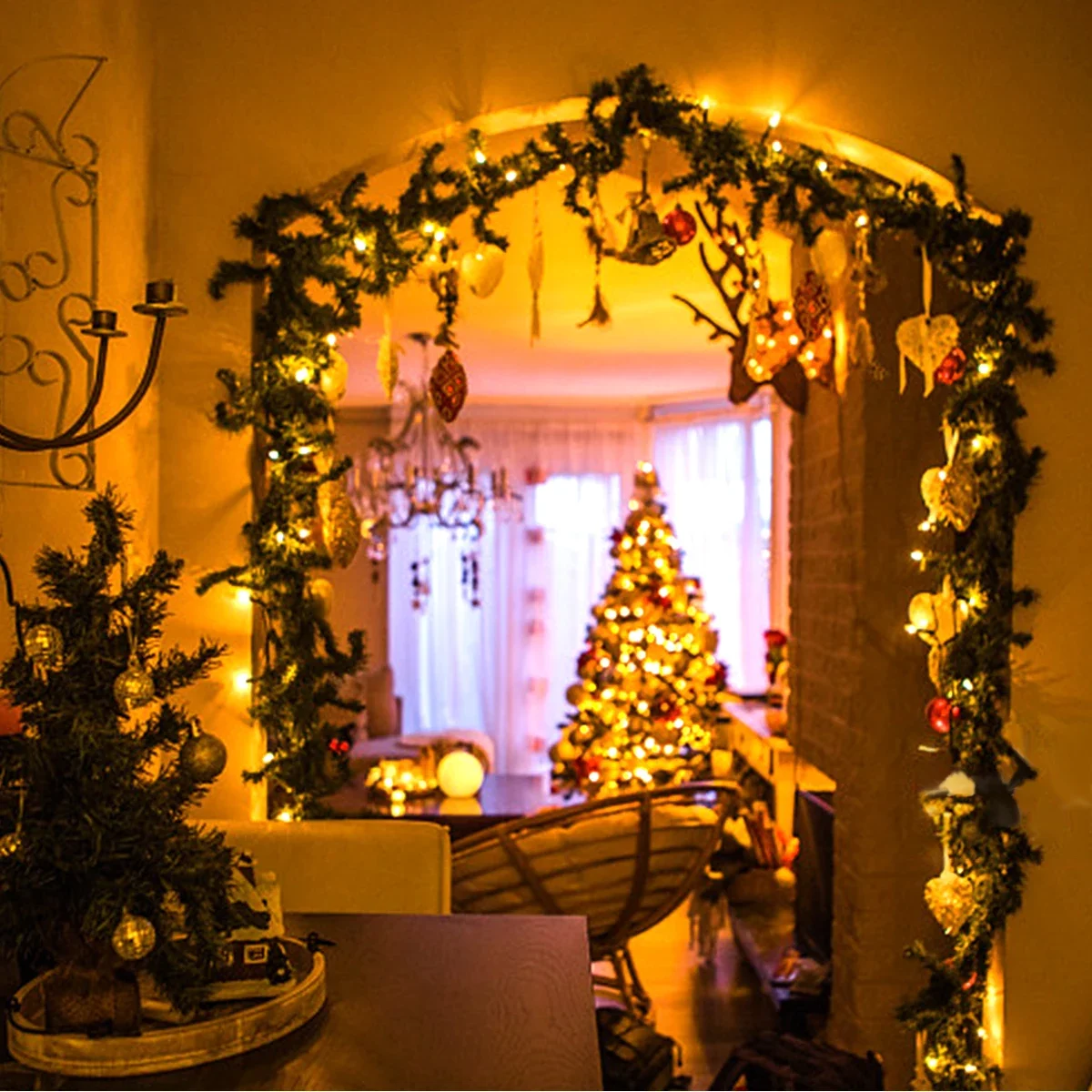 Guirlande lumineuse LED multicolore pour décoration de noël et d'halloween, 100M, disponible avec 8 Modes, étanche, pour jardin extérieur, maison, cour, pelouse