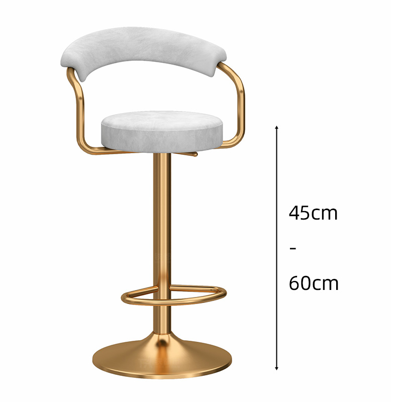 เก้าอี้สำหรับเล่นเกมแบบหมุนได้เก้าอี้บาร์สไตล์นอร์ดิกบาร์ร้านตัดผมสะดวกสบายพนักพิงเก้าอี้สูงสำหรับร้านเสริมสวยห้องครัวเล่นเกมโลหะทำขึ้นจากโลหะ Sillas