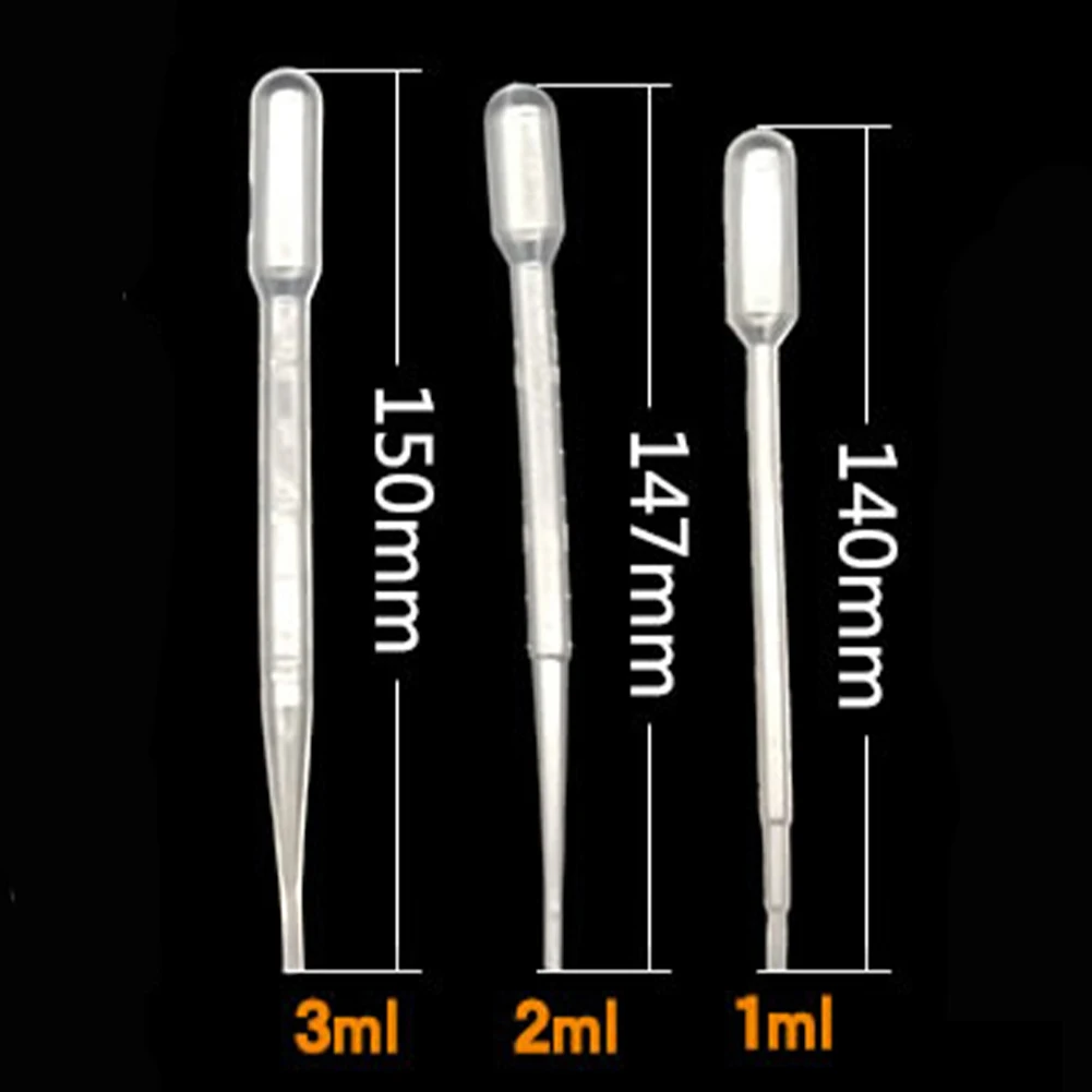 50 pz Pipette graduate Contagocce Trasparente Pipette di trasferimento sterili monouso Forniture per esperimenti Pipette per oli essenziali per laboratorio