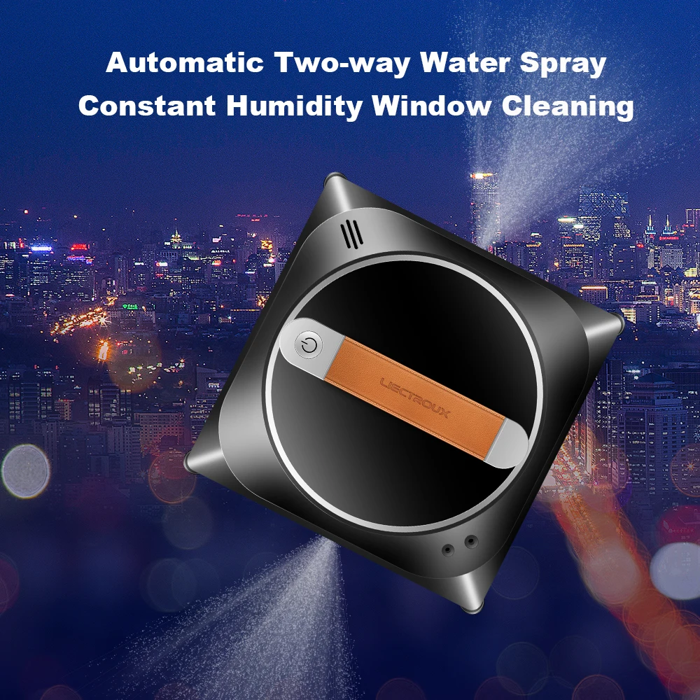 Robot de nettoyage de vitres Liectroux YW910, Double pulvérisation d'eau, capteur Laser, aspirateur Robot de vitres de sol de maison, application et télécommande