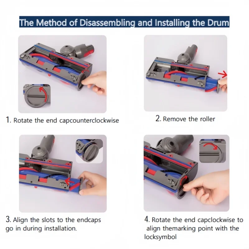Head Replacement Compatible for Dyson V10 V11 V7 V8 V15 Vaccum Cleaner Direct Drive LED Dust Display Cleaner Head Parts