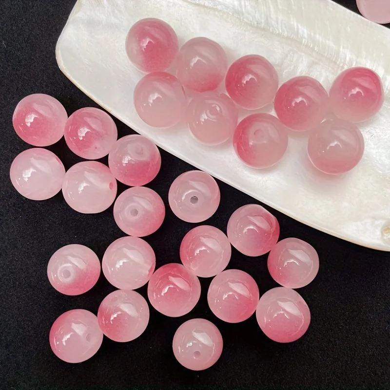 8mm/50 pezzi perline sfuse in vetro bicolore stile dolce per braccialetti fai da te fatti a mano collana creazione di gioielli perline decorative
