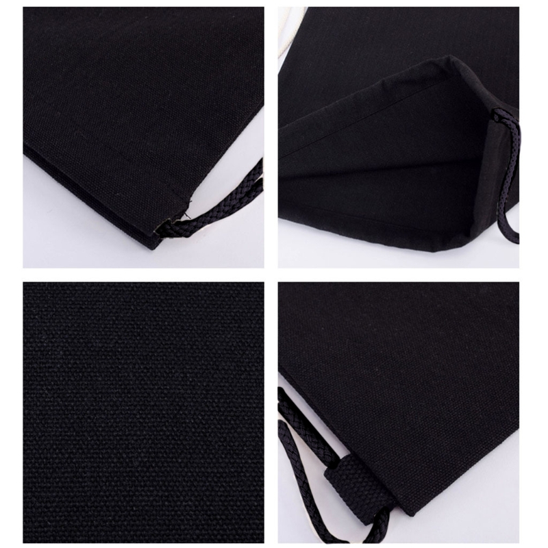 간단한 Drawstring 배낭 문자열 가방 스포츠 체육관 자루 남성 여성 Cinch 문자열 배낭 통기성 코 튼 캔버스 가방