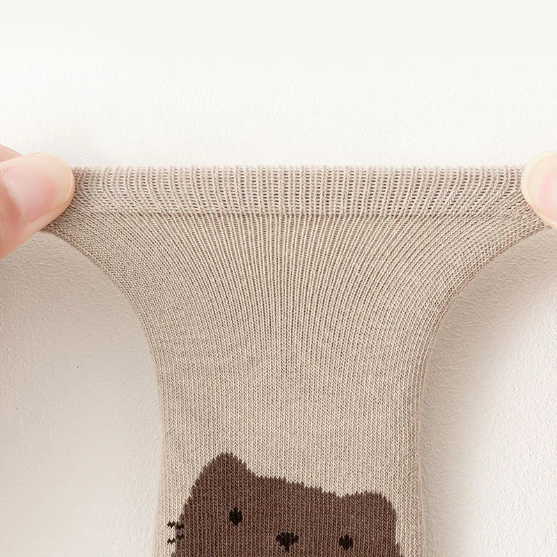 6 paia di calzini antiscivolo per bambini, simpatici cartoni animati con volpe e orso, calzini da pavimento per bambini, ragazzi e ragazze, comodi per i più piccoli