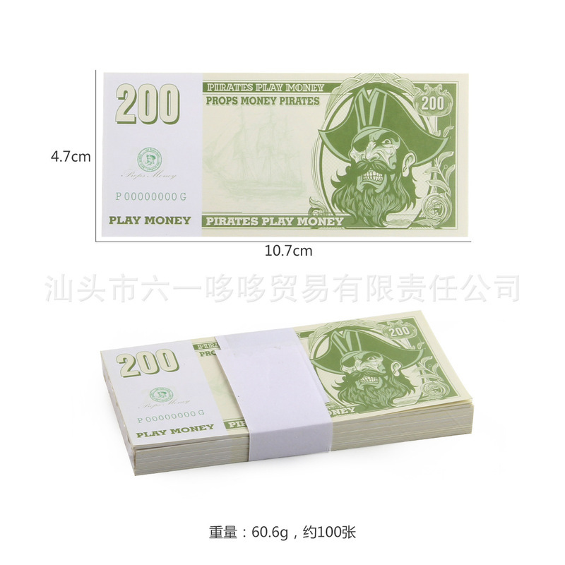 Banknote Props Pirate Banknotes Children's Scavenger Hunt 200 500 1000 5000 Large Denomination Banknote Toys Cosplay Props