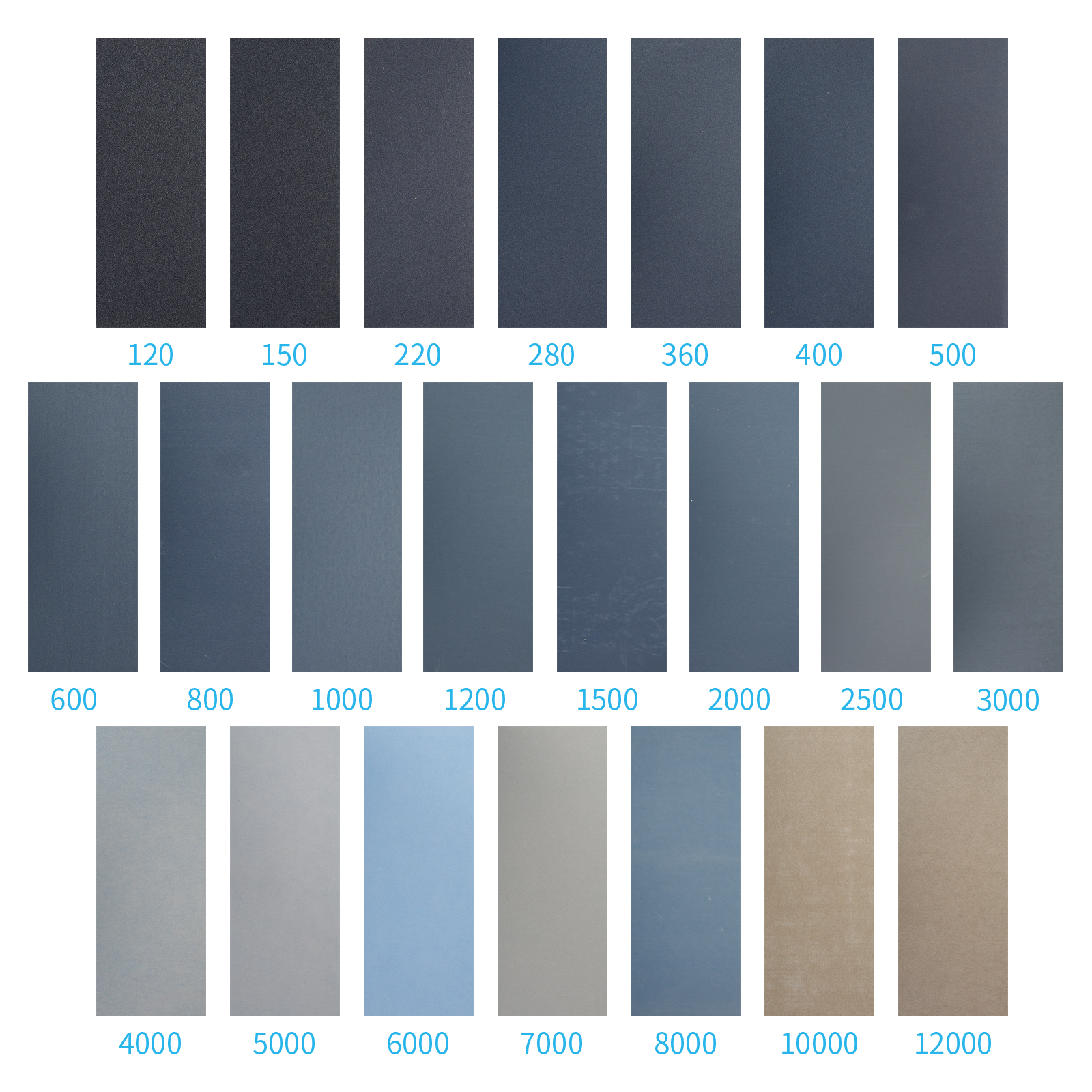 44/88PCS Extra Fine Sand Paper 120-20000 Assorted Grit Sandpaper Set Water/Dry Sanding Paper Sand Paper Abrasive Tools