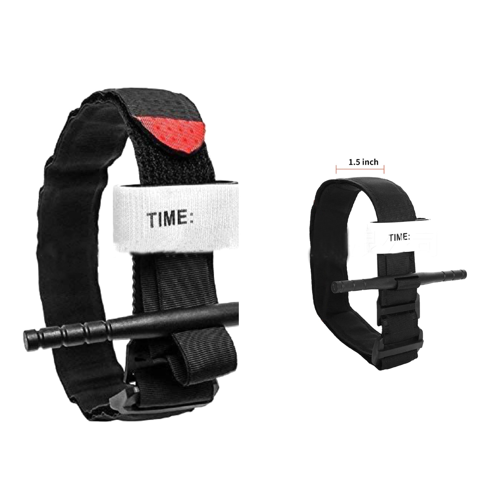 สายรัดแบบหมุนกลางแจ้ง65ซม. สายรัดแมวสายรัดแบบยุทธวิธีหัวเข็มขัดโลหะเคลือบด้านเข็มขัดปฐมพยาบาลทางการแพทย์สำหรับทหาร