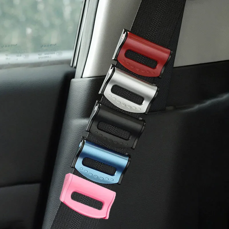 2 pçs plástico forte ajustável clipes de cinto de segurança do carro antiderrapante fivela de cinto de segurança simples braçadeira fixação clipe estilo do carro
