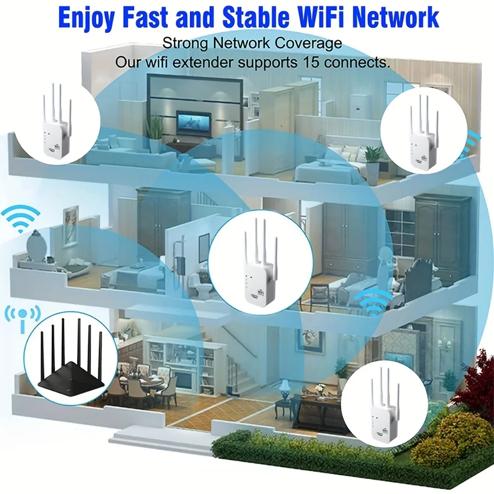 Magecam 1200Mbps Wireless WIFI Repeater 2,4G Router Wifi Range Extender Wi-Fi Signal Verstärker 802,11 N Long Range Wireless WIFI